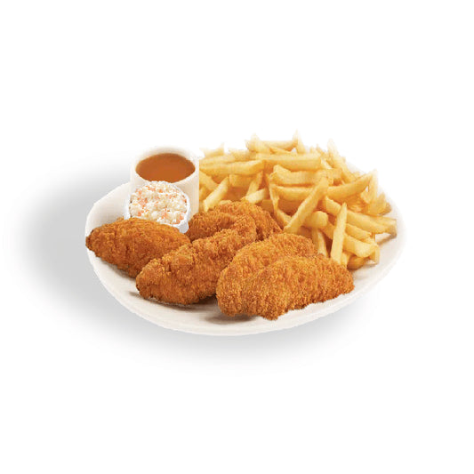 Filet de poulet (4) avec frite (petite)